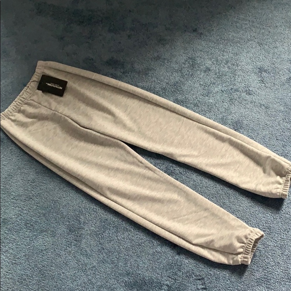 Pretty little thing basic grey cuffed hem jogger
